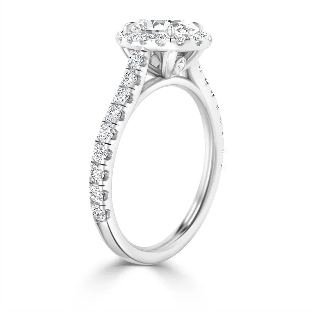 Jasmine - Oval Cut Platinum Engagement Ring