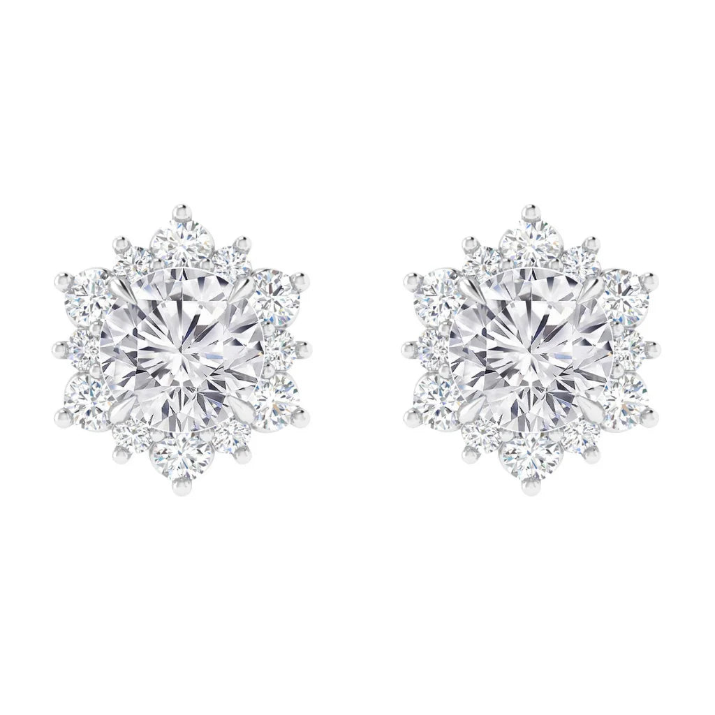 Naomi - .3ct Round Cut Diamond Earrings Platinum