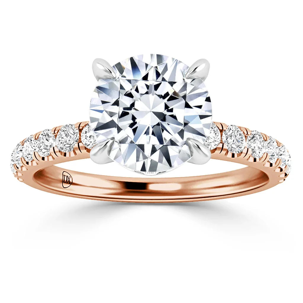 Chanelle - Round Cut 18ct Rose Gold Engagement Ring