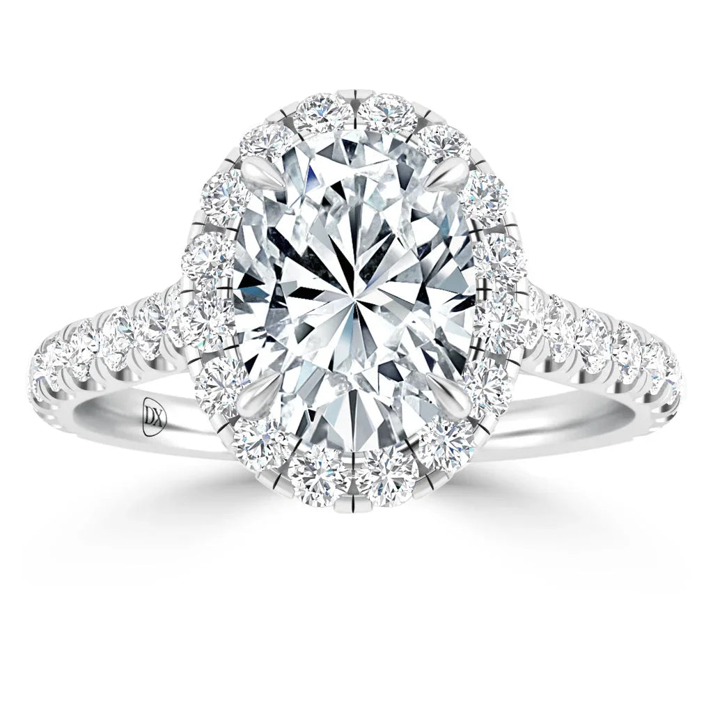 Jasmine - Oval Cut Platinum Engagement Ring