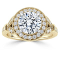 Audrey - Round Cut 18ct Yellow Gold Engagement Ring