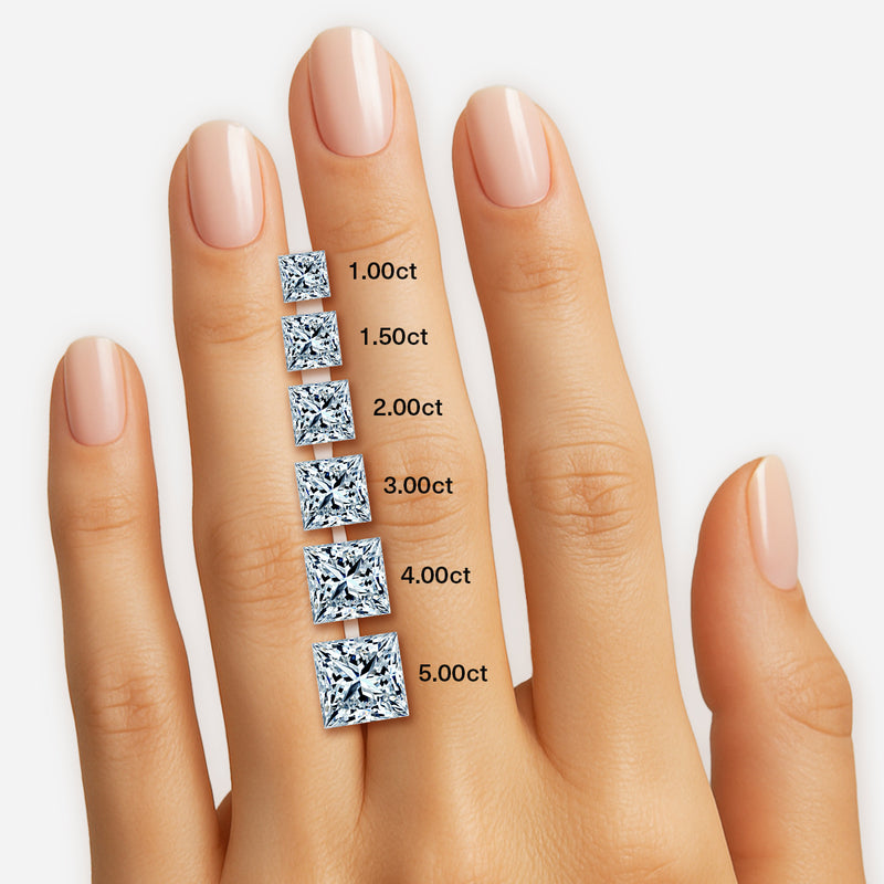 Eden - Princess Cut 18ct Rose Gold Engagement Ring setting image