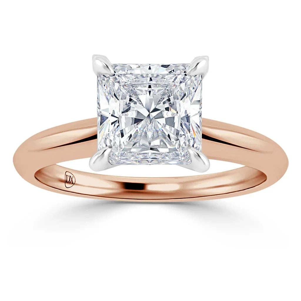 Lucy - Radiant Cut 18ct Rose Gold Engagement Ring