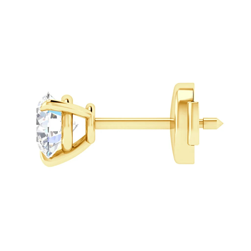 Hannah - 18ct Round Cut Diamond Earrings 18ct Yellow Gold