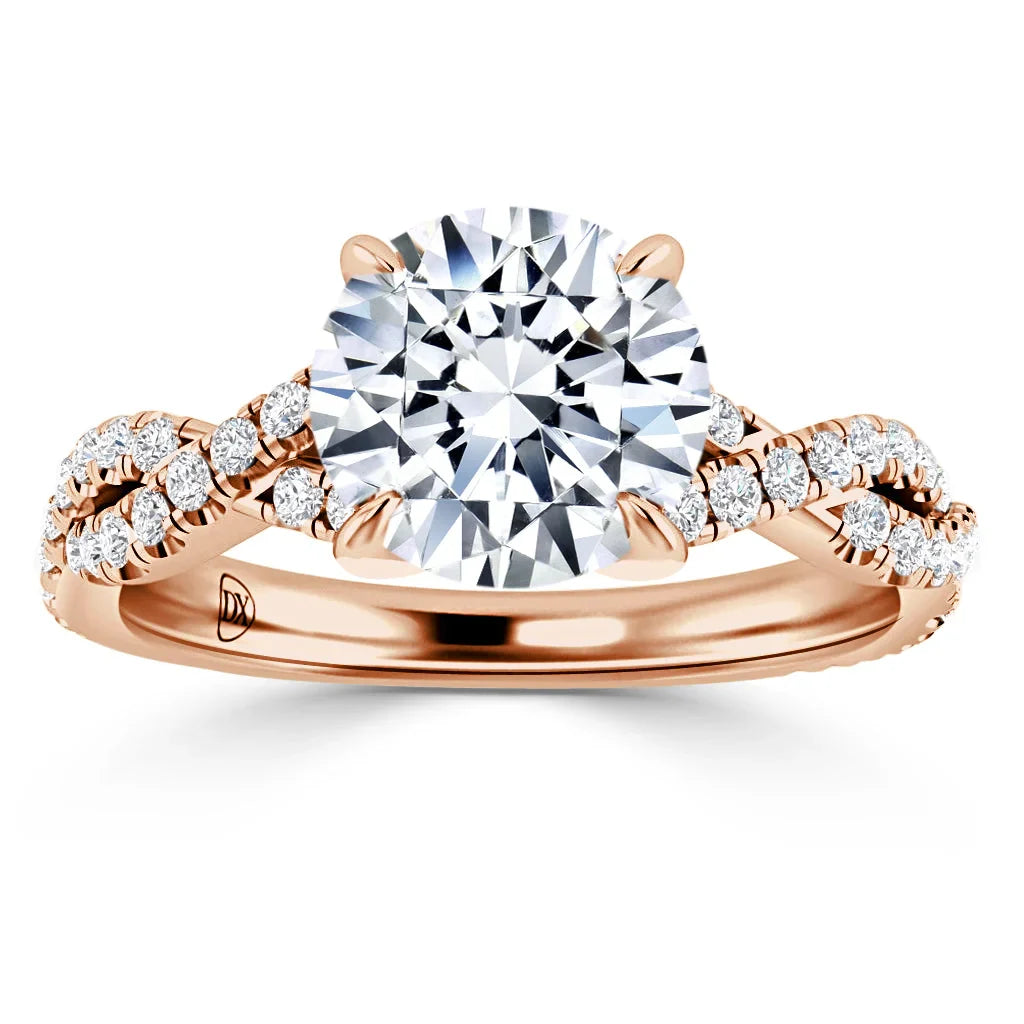 Ivy - Round Cut 18ct Rose Gold Engagement Ring