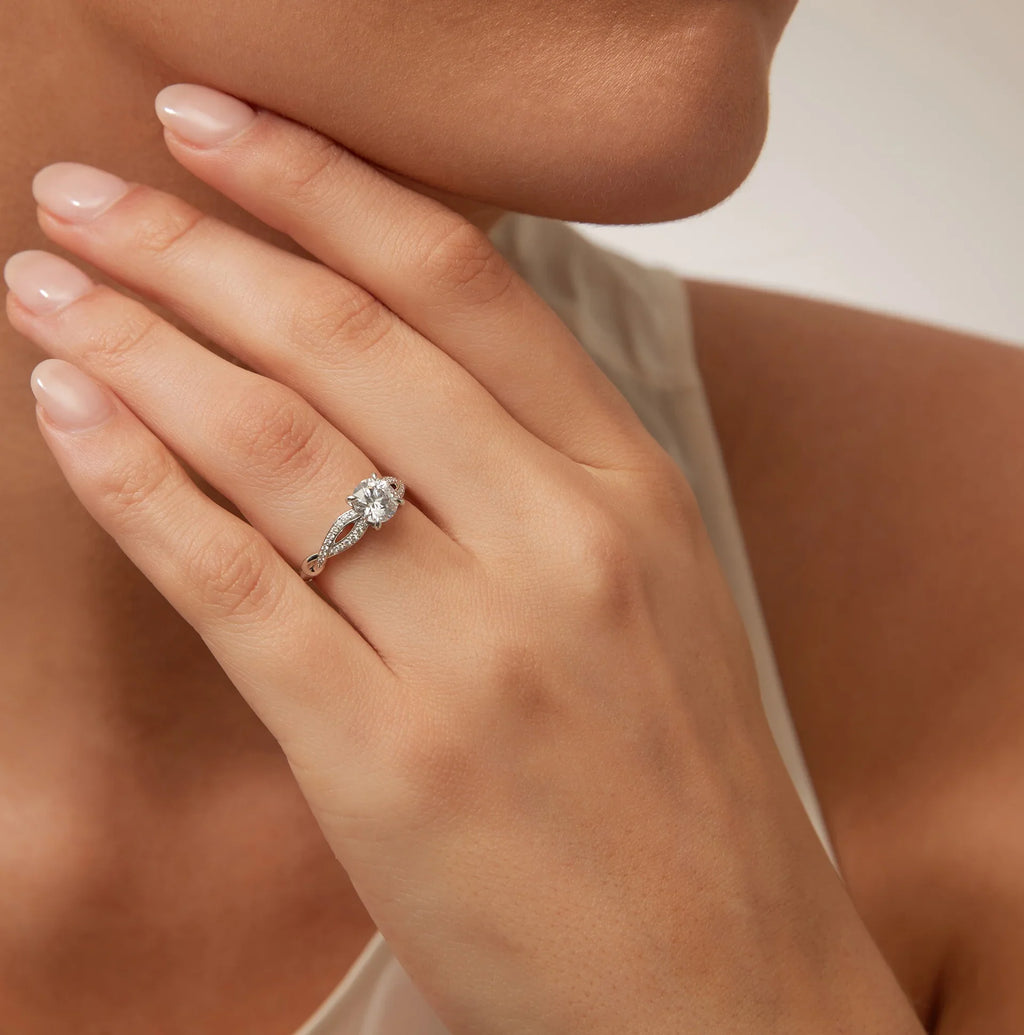 Natalie - Round Cut Platinum Engagement Ring