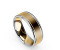 Wilson - 18ct Yellow Gold Two-Tone Wedding Ring