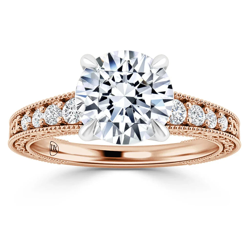 Louise - Round Cut 18ct Rose Gold Engagement Ring
