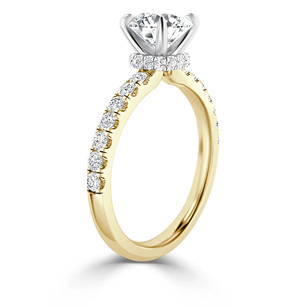 Chanelle - Round Cut 18ct Yellow Gold Engagement Ring
