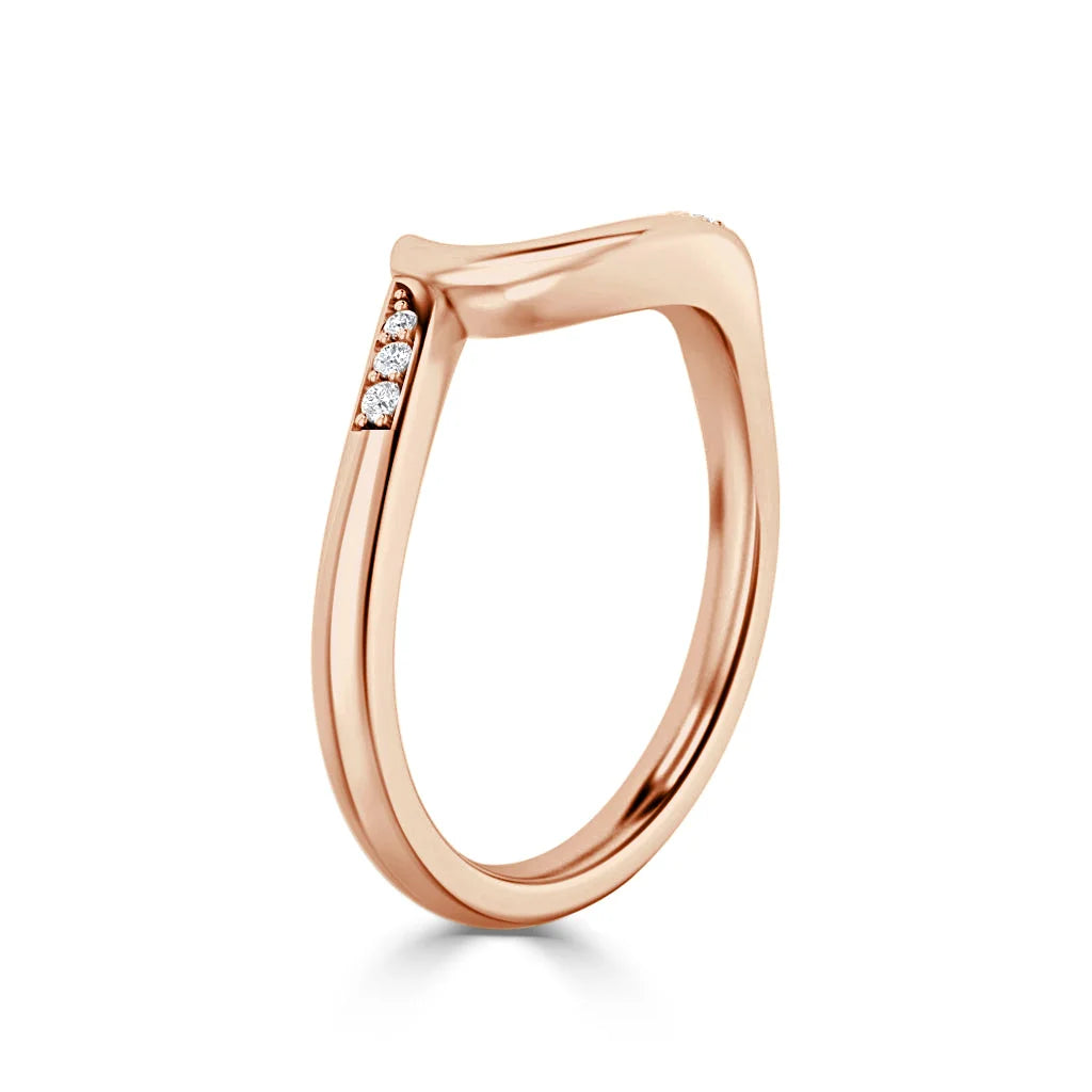 Mila - 18ct Rose Gold Natural Diamond Wedding Ring