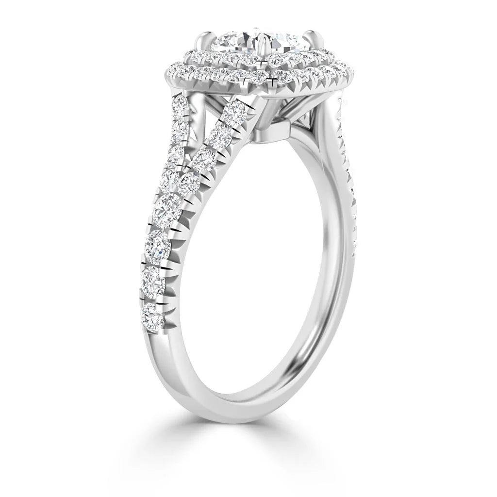Sophia - Cushion Cut Platinum Engagement Ring