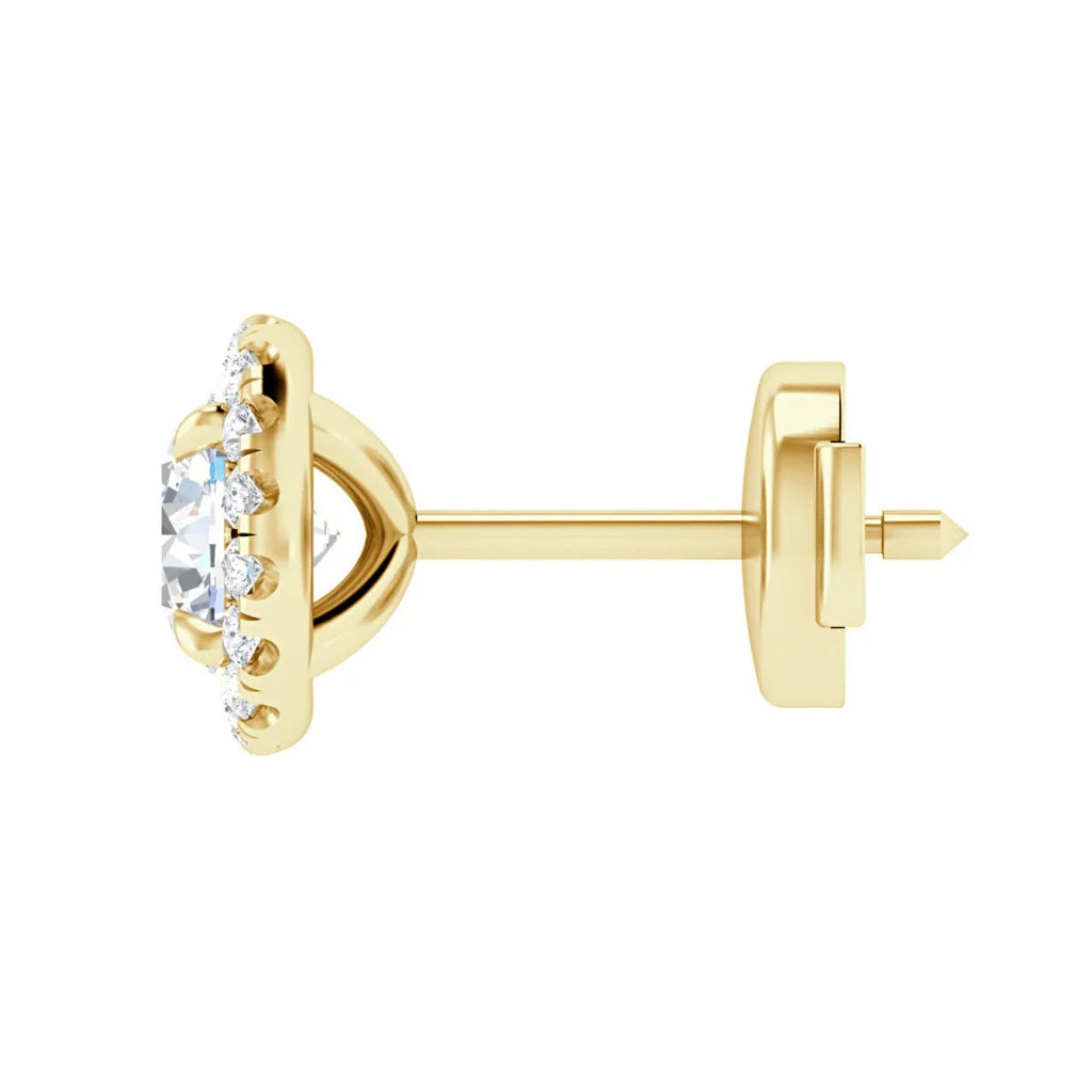 Savannah - .18ct Round Cut Diamond Earrings 18ct Yellow Gold