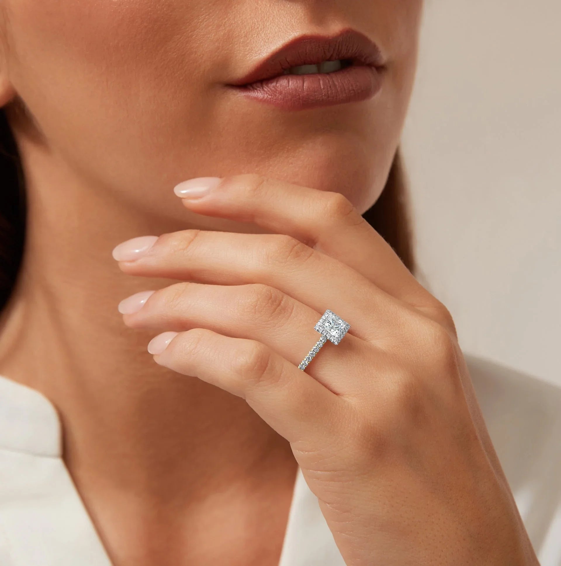 Olivia Molly - Princess Cut 18ct Yellow Gold Engagement Ring