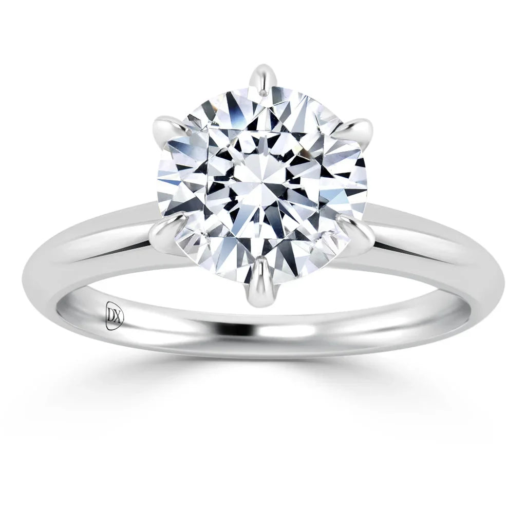 Lucy - Round Cut 18ct White Gold Engagement Ring