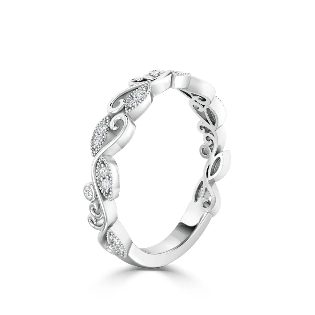 Jennifer - Platinum Natural Diamond Wedding Ring