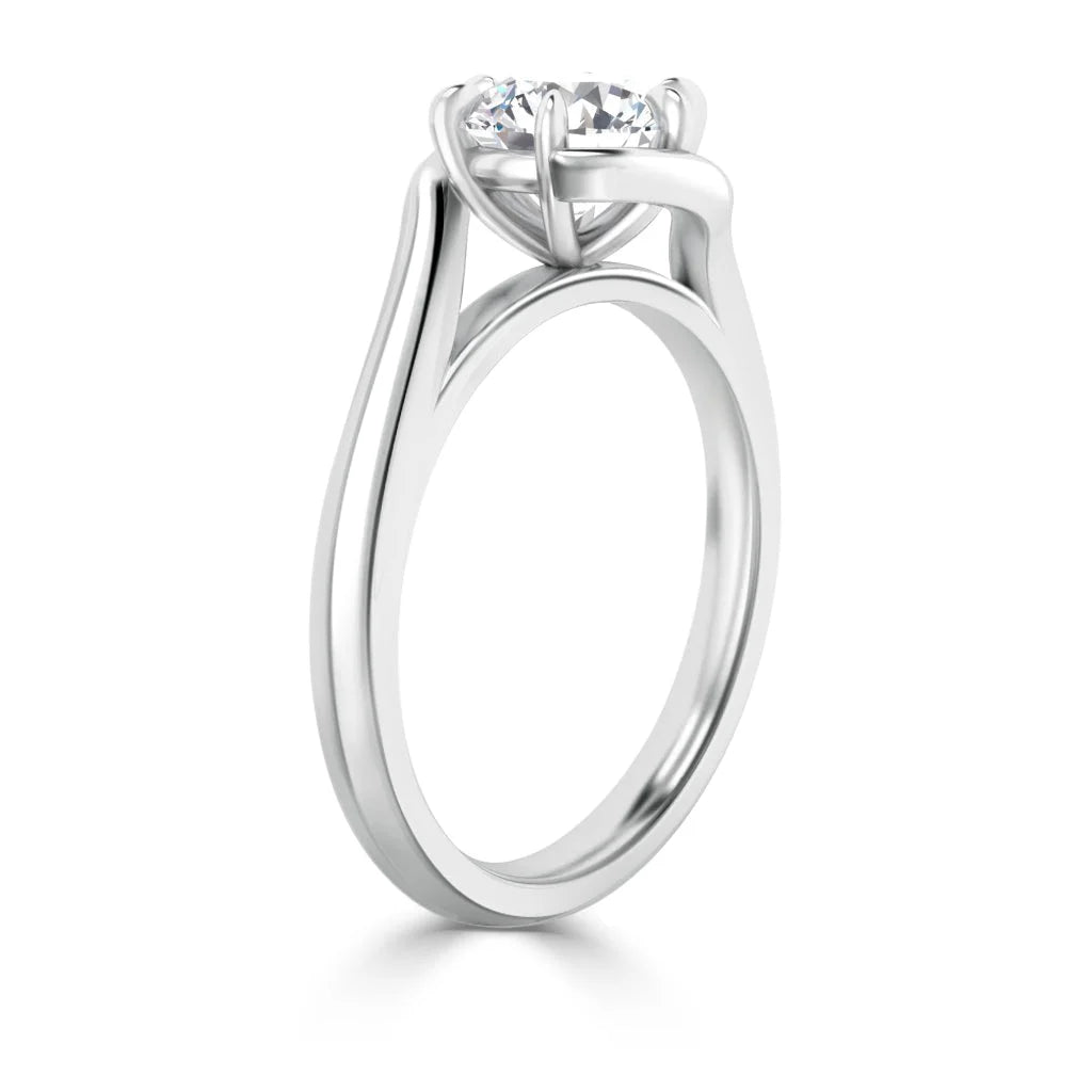 Alannah - Round Cut Platinum Engagement Ring