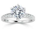 Eva - Round Cut 18ct White Gold Engagement Ring