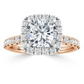 Olivia Molly - Cushion Cut 18ct Rose Gold Engagement Ring