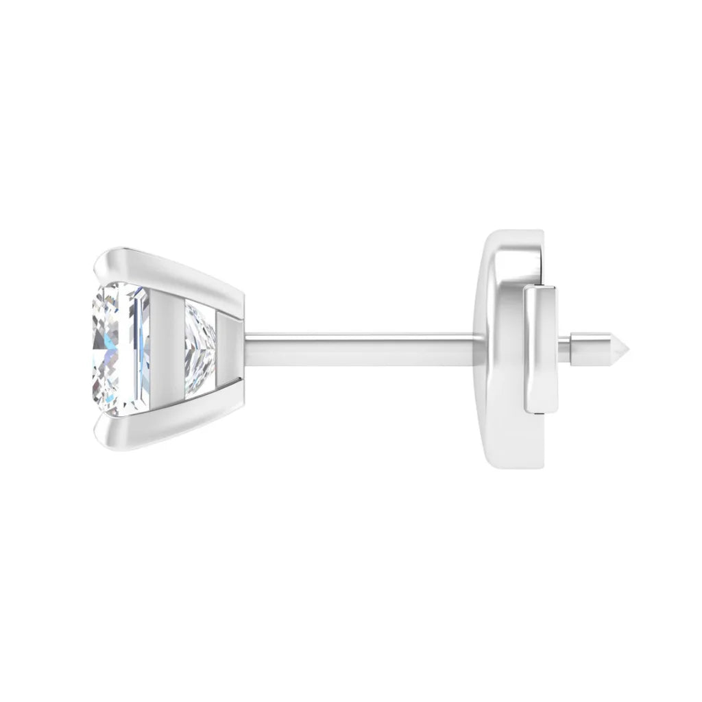 Kera - 18ct Princess Cut Diamond Earrings 18ct White Gold