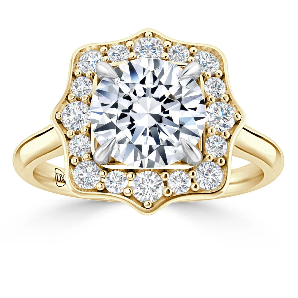 Lily - Round Cut 18ct Yellow Gold Engagement Ring