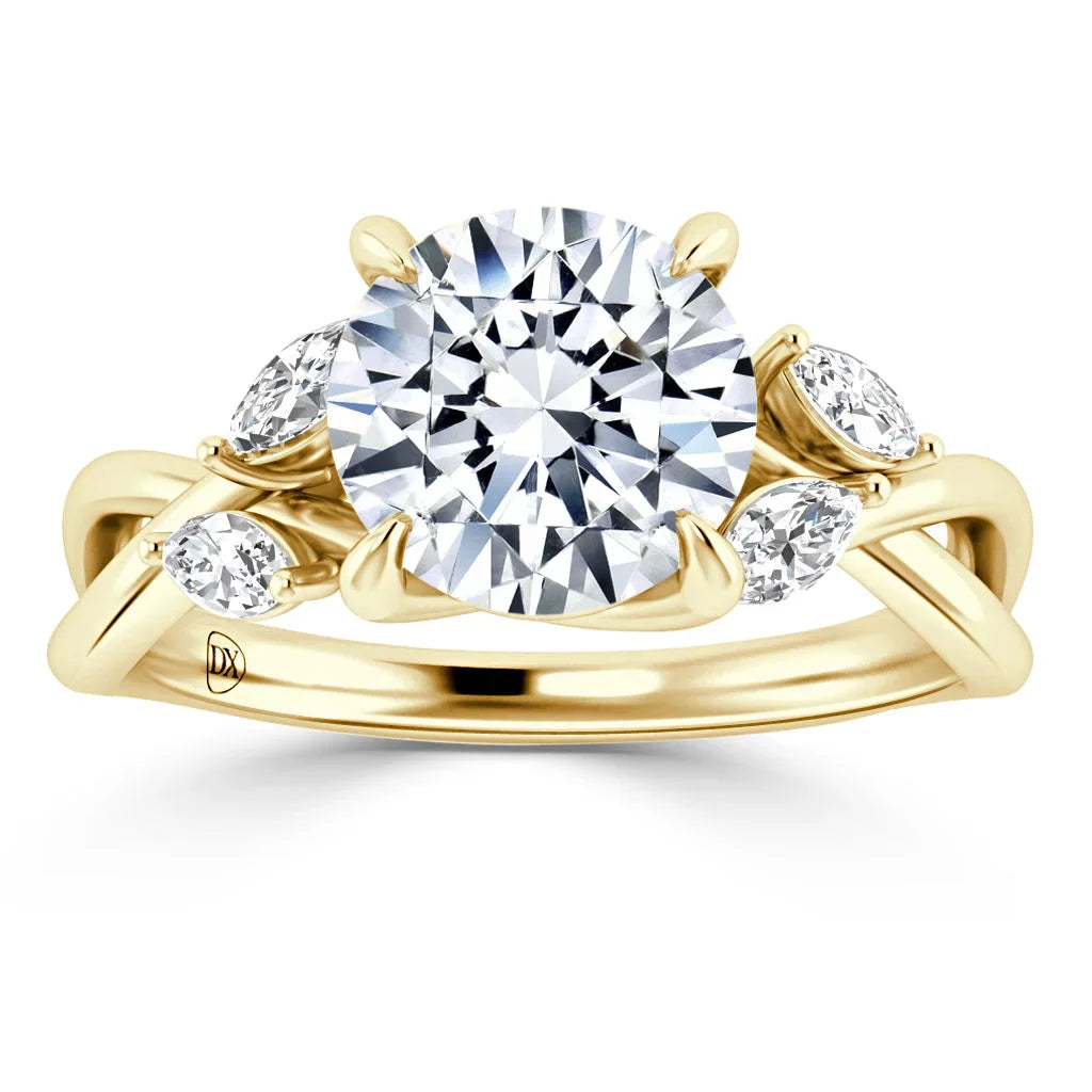 Rosalie - Round Cut 18ct Yellow Gold Engagement Ring