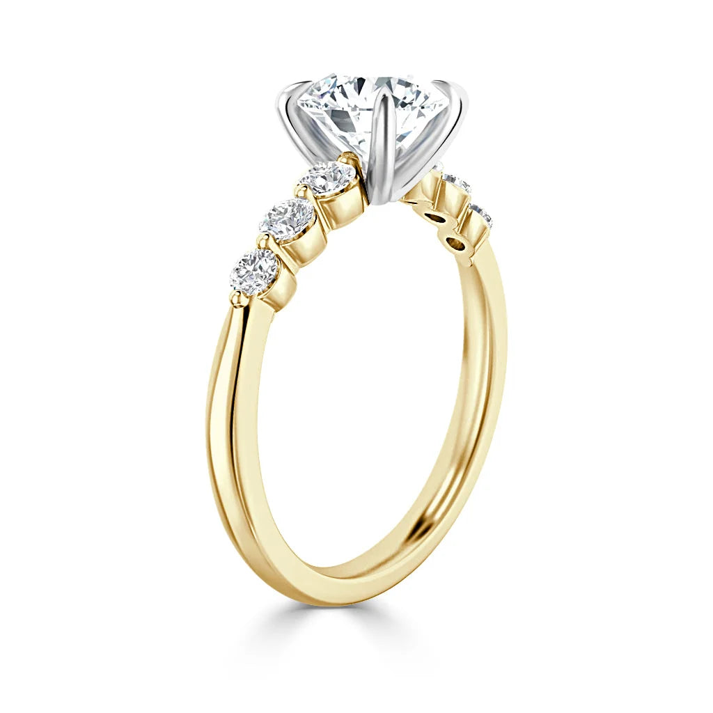 Krista - Round Cut 18ct Yellow Gold Engagement Ring