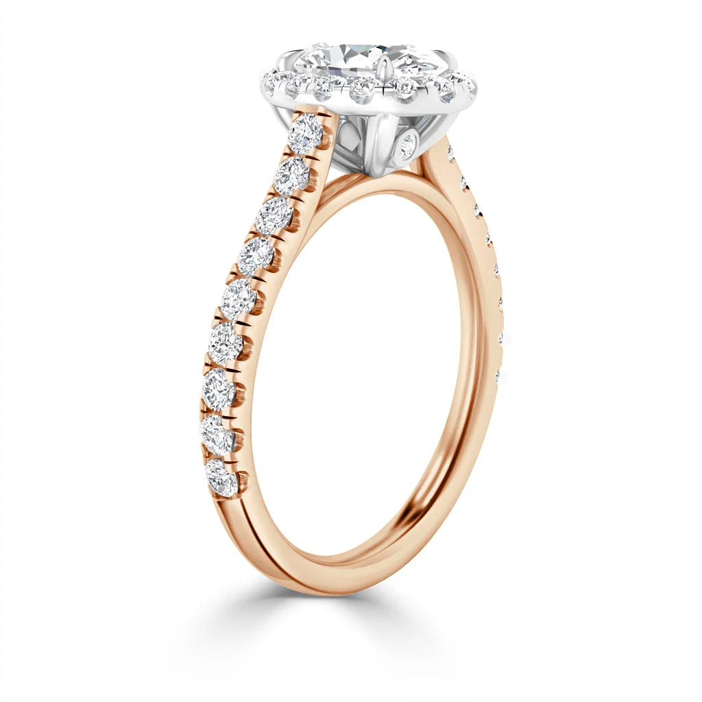 Jasmine - Oval Cut 18ct Rose Gold Engagement Ring