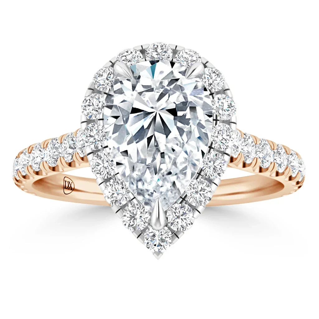 Jasmine - Pear Cut 18ct Rose Gold Engagement Ring