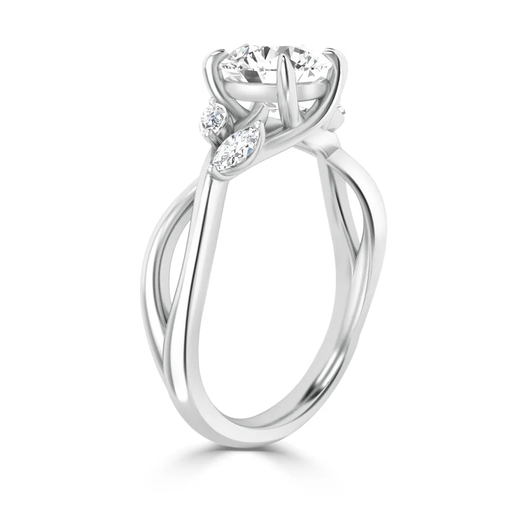 Rosalie - Round Cut 18ct White Gold Engagement Ring