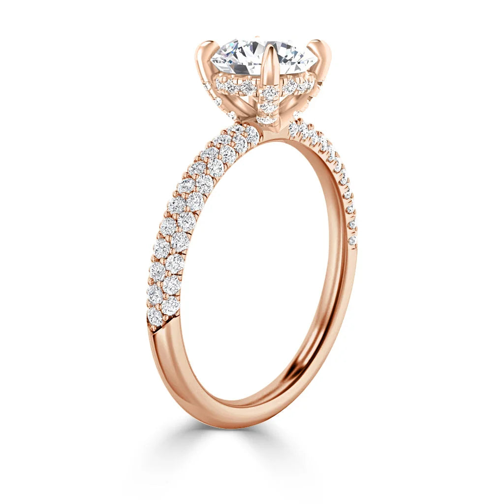 Bethany - Round Cut 18ct Rose Gold Engagement Ring