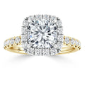 Olivia Molly - Cushion Cut 18ct Yellow Gold Engagement Ring