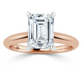 Lucy - Emerald Cut 18ct Rose Gold Engagement Ring
