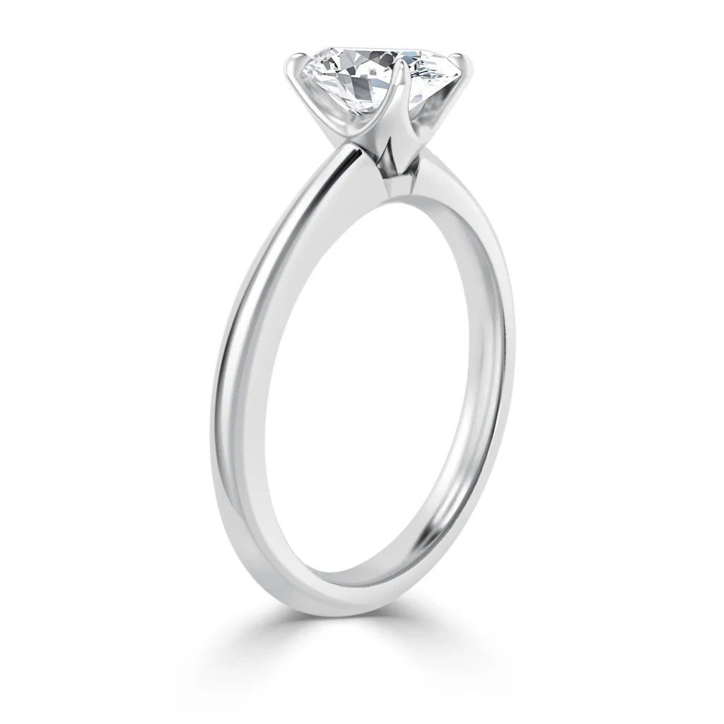 Lucy - Oval Cut Platinum Engagement Ring