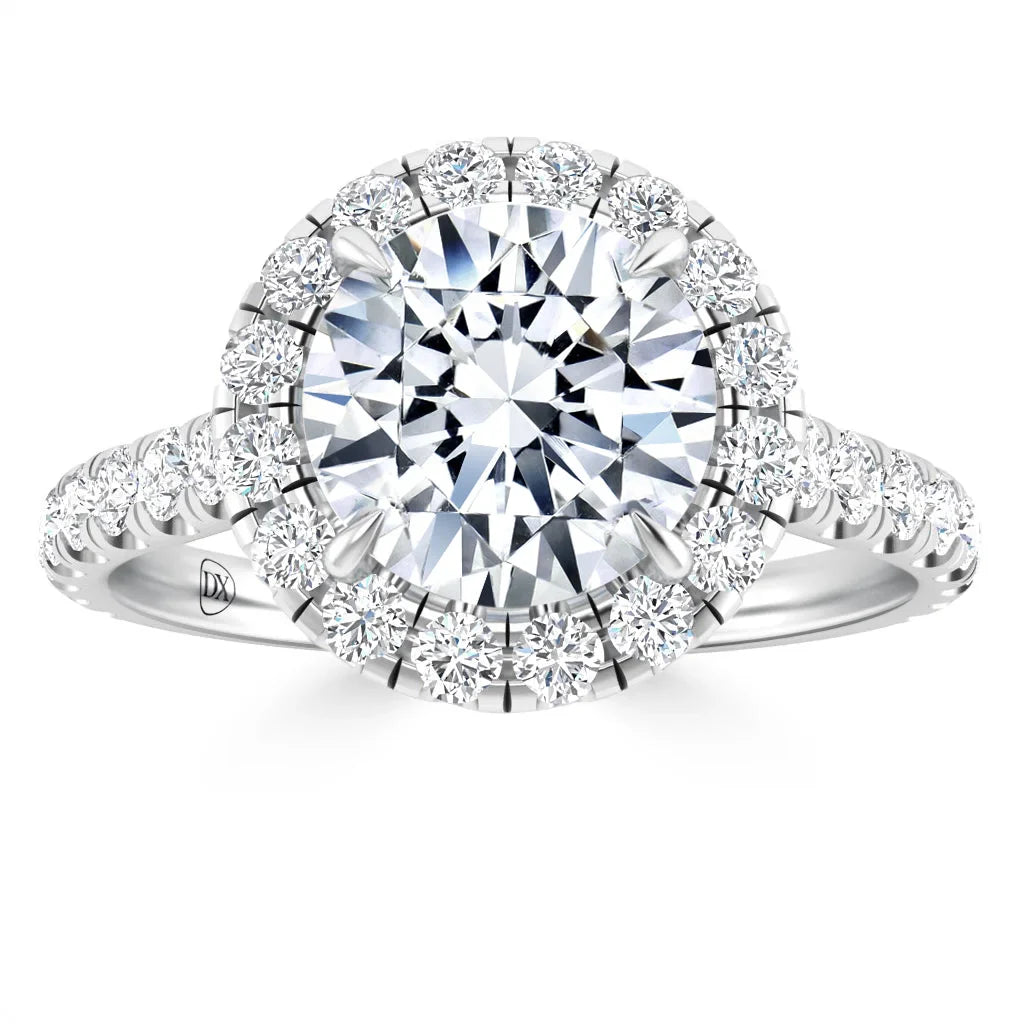 Jasmine - Round Cut Platinum Engagement Ring