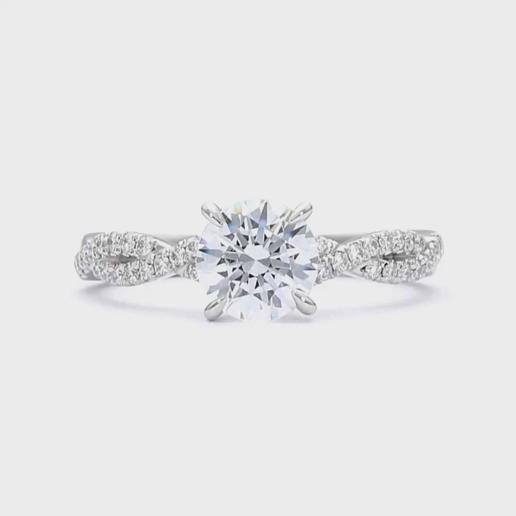 Ivy - Round Cut 18ct White Gold Engagement Ring
