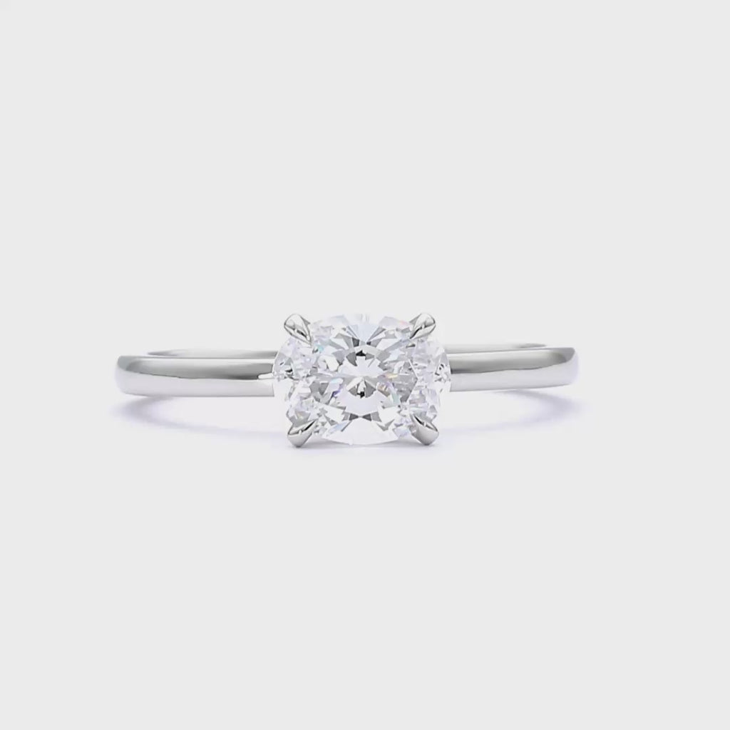 Siobhan - Oval Cut Platinum Engagement Ring