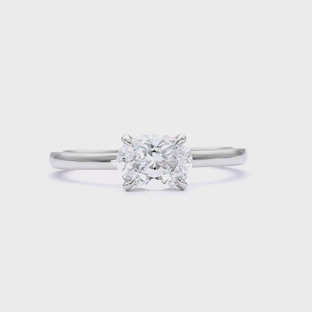 Siobhan - Oval Cut Platinum Engagement Ring