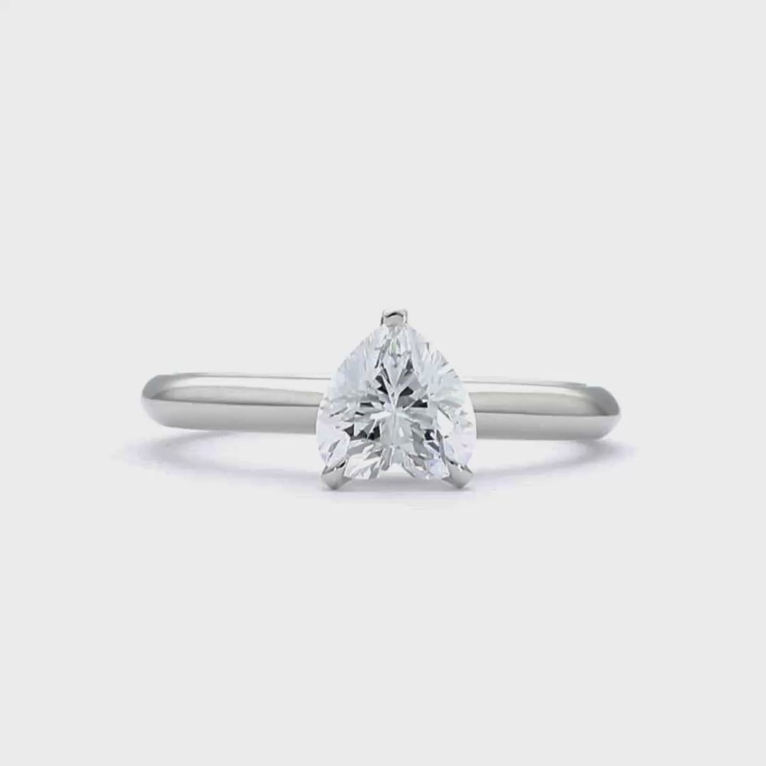 Lucy - Heart Cut Platinum Engagement Ring