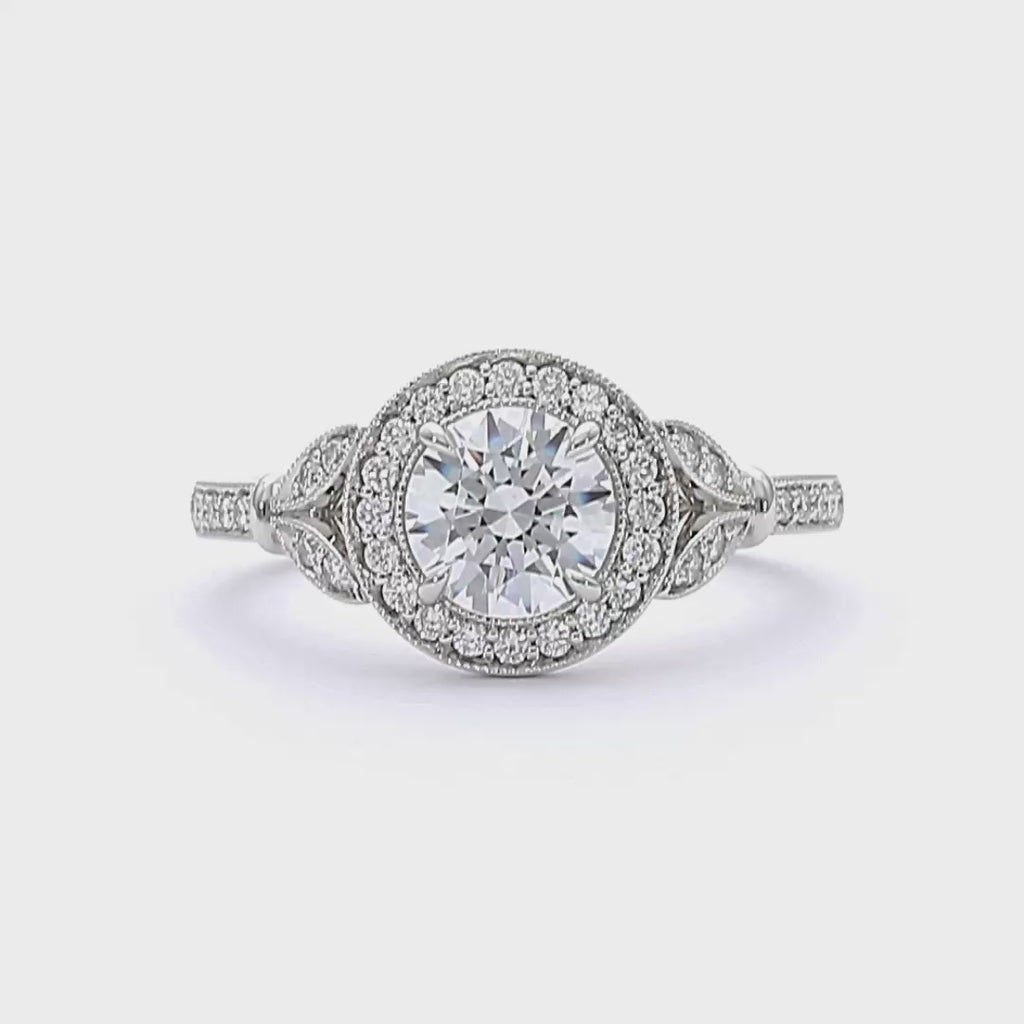 Audrey - Round Cut 18ct Rose Gold Engagement Ring