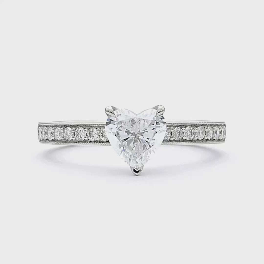 Emma - Heart Cut Platinum Engagement Ring