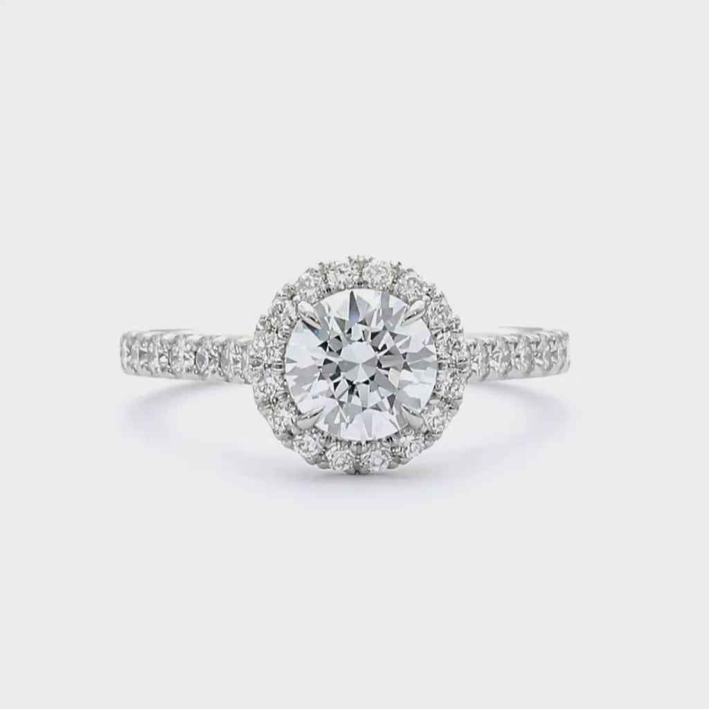 Jasmine - Round Cut Platinum Engagement Ring