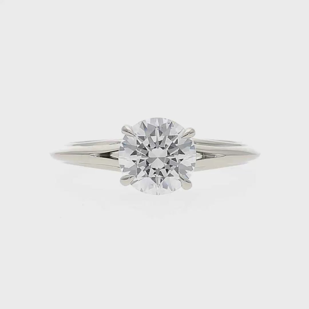 Cherry - Round Cut Platinum Engagement Ring