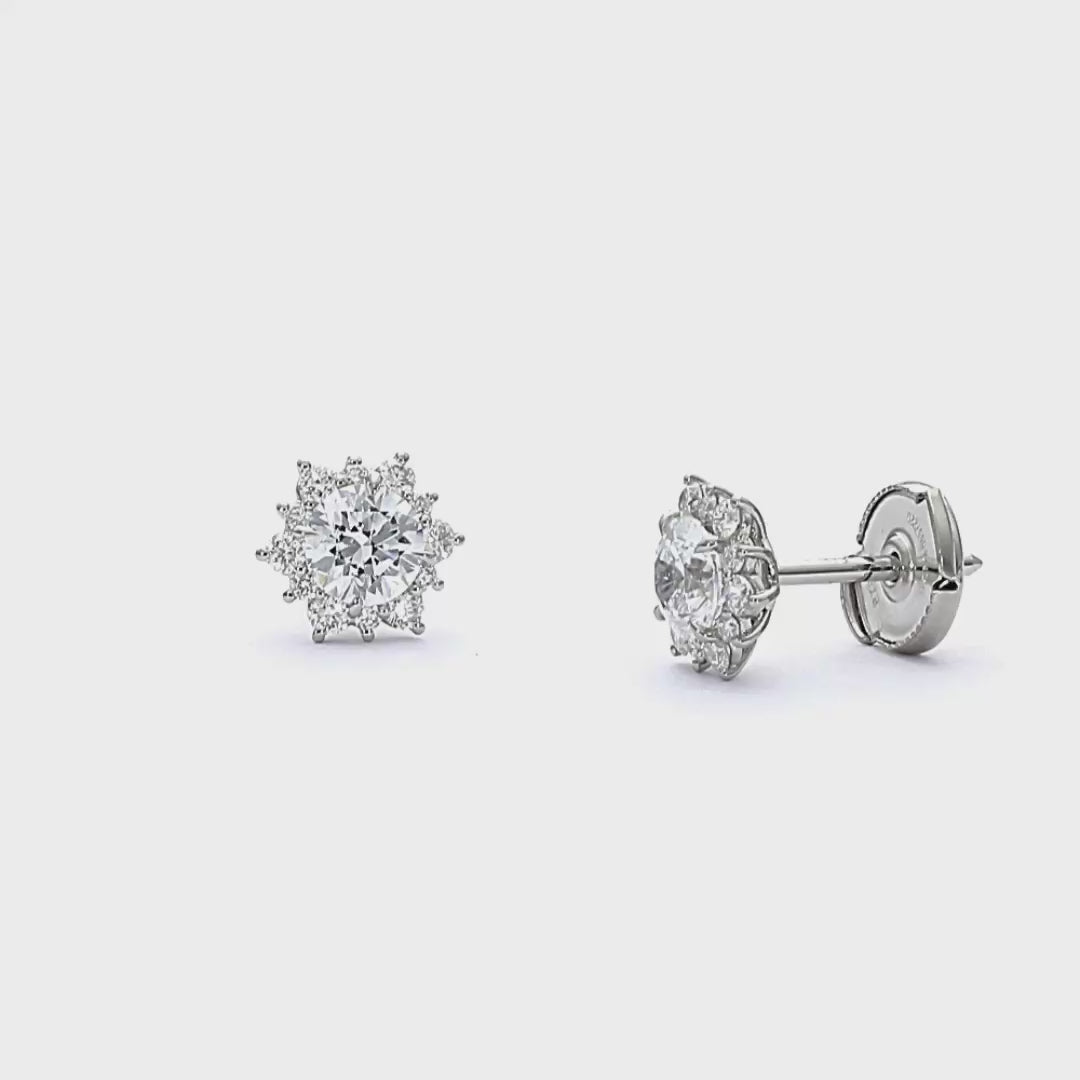 Naomi - .3ct Round Cut Diamond Earrings Platinum