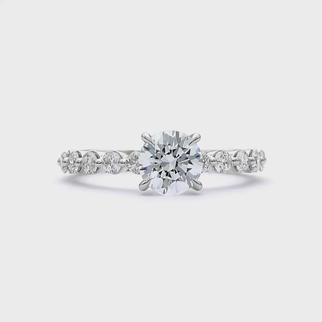 Margot - Round Cut 18ct Rose Gold Engagement Ring