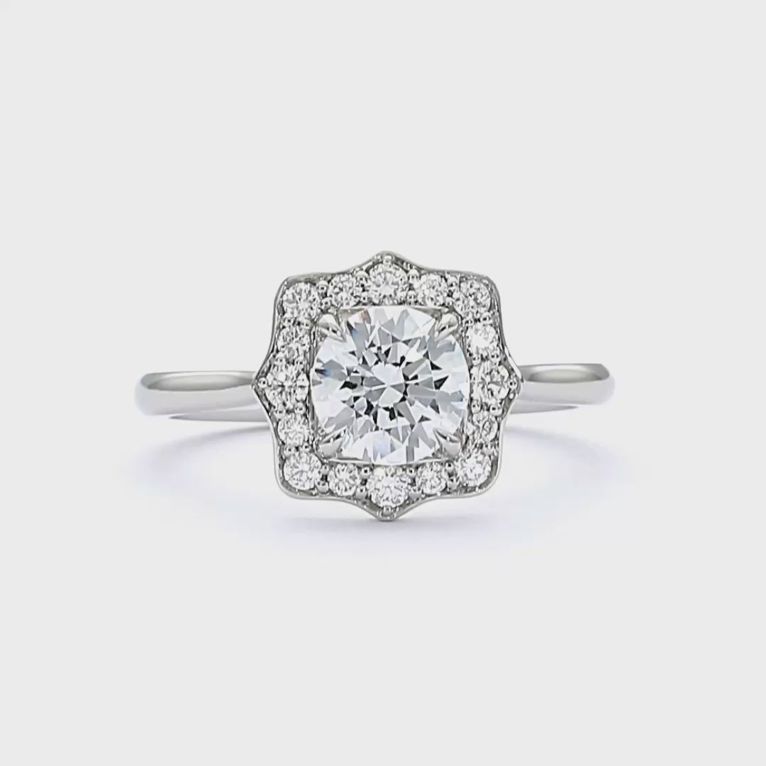 Lily - Round Cut 18ct Rose Gold Engagement Ring
