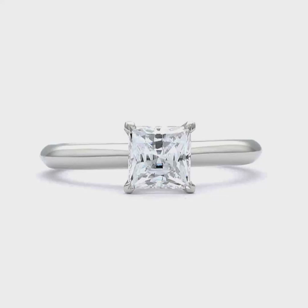 Lucy - Princess Cut 18ct White Gold Engagement Ring