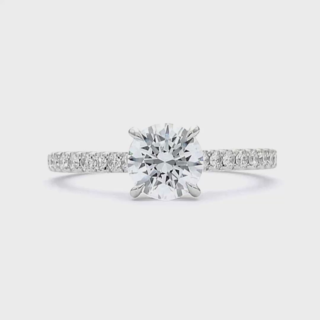 Freya - Round Cut 18ct White Gold Engagement Ring