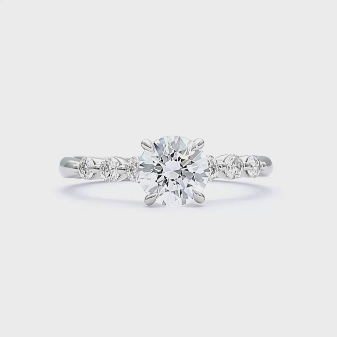 Krista - Round Cut Platinum Engagement Ring