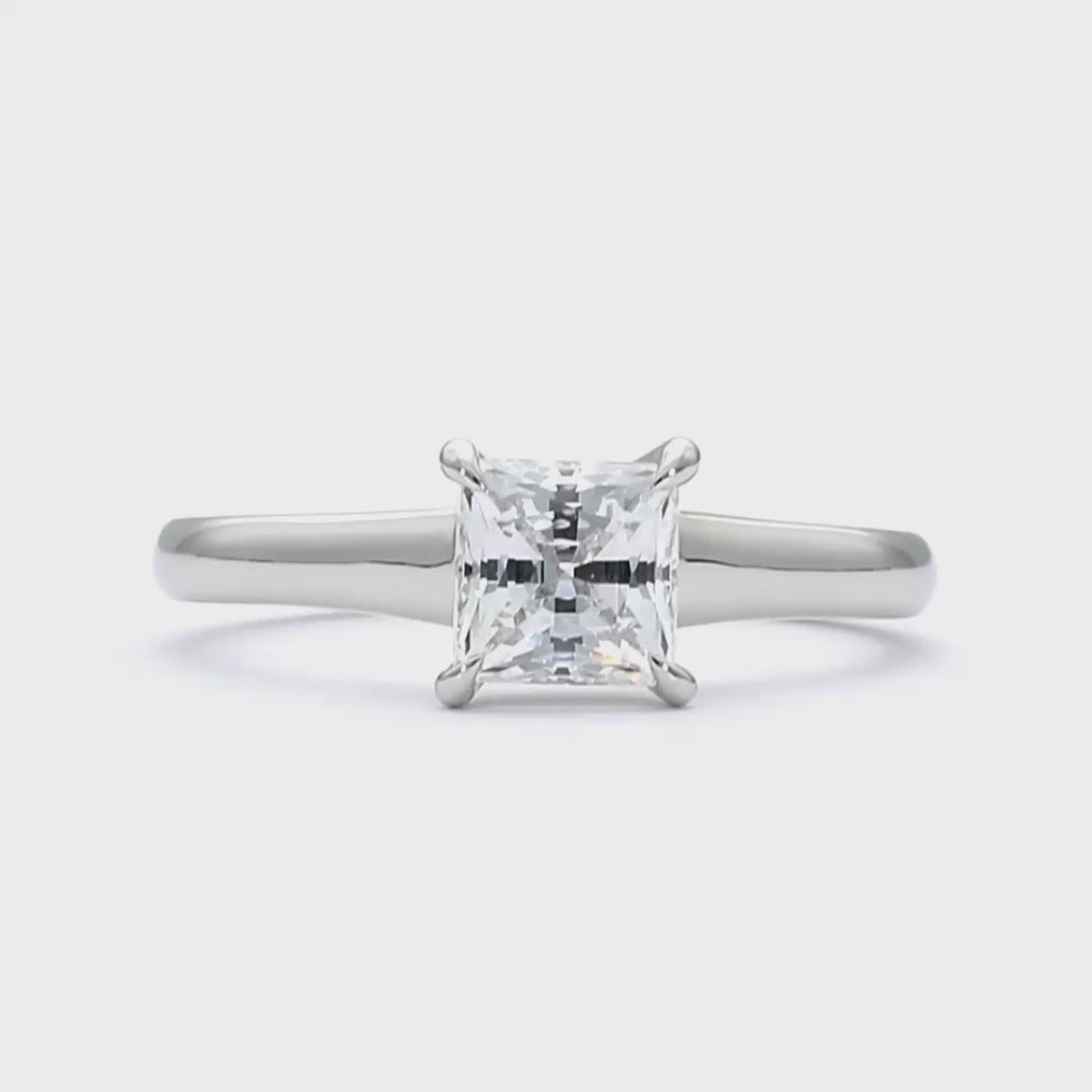 Sara - Princess Cut 18ct Rose Gold Engagement Ring
