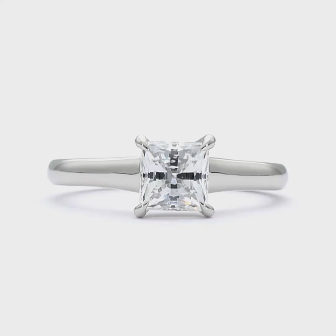 Sara - Princess Cut 18ct Rose Gold Engagement Ring